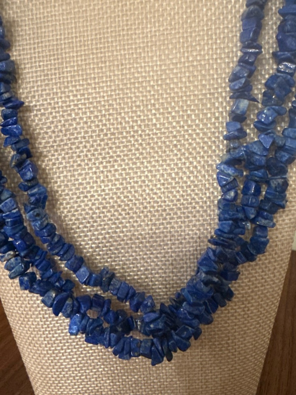 Lapis Blue Layered Chip Necklace - Women's Jewelry